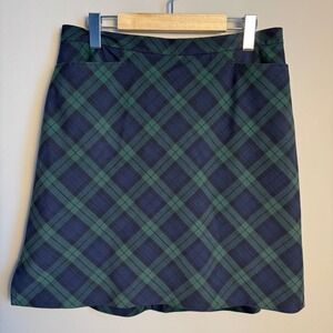 EP PRO Womens Size 8 Black Watch Tartan Plaid Golf Skort Pocket Stretch Preppy